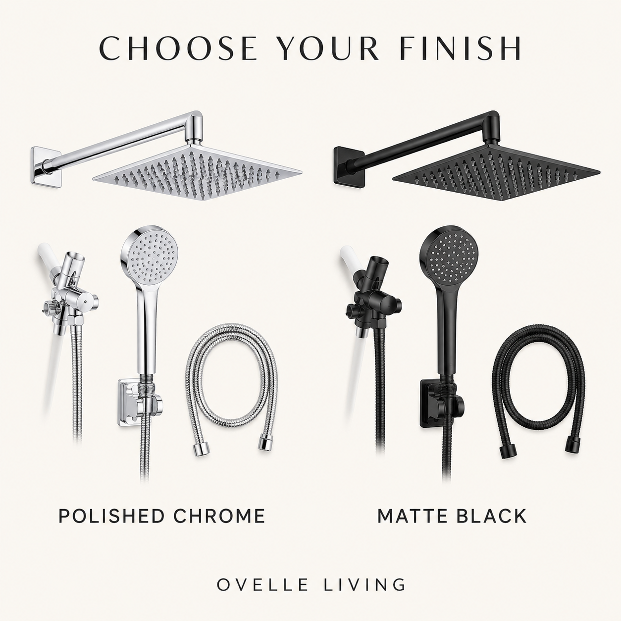 Ovelle RainFlow™ Dual Shower System.