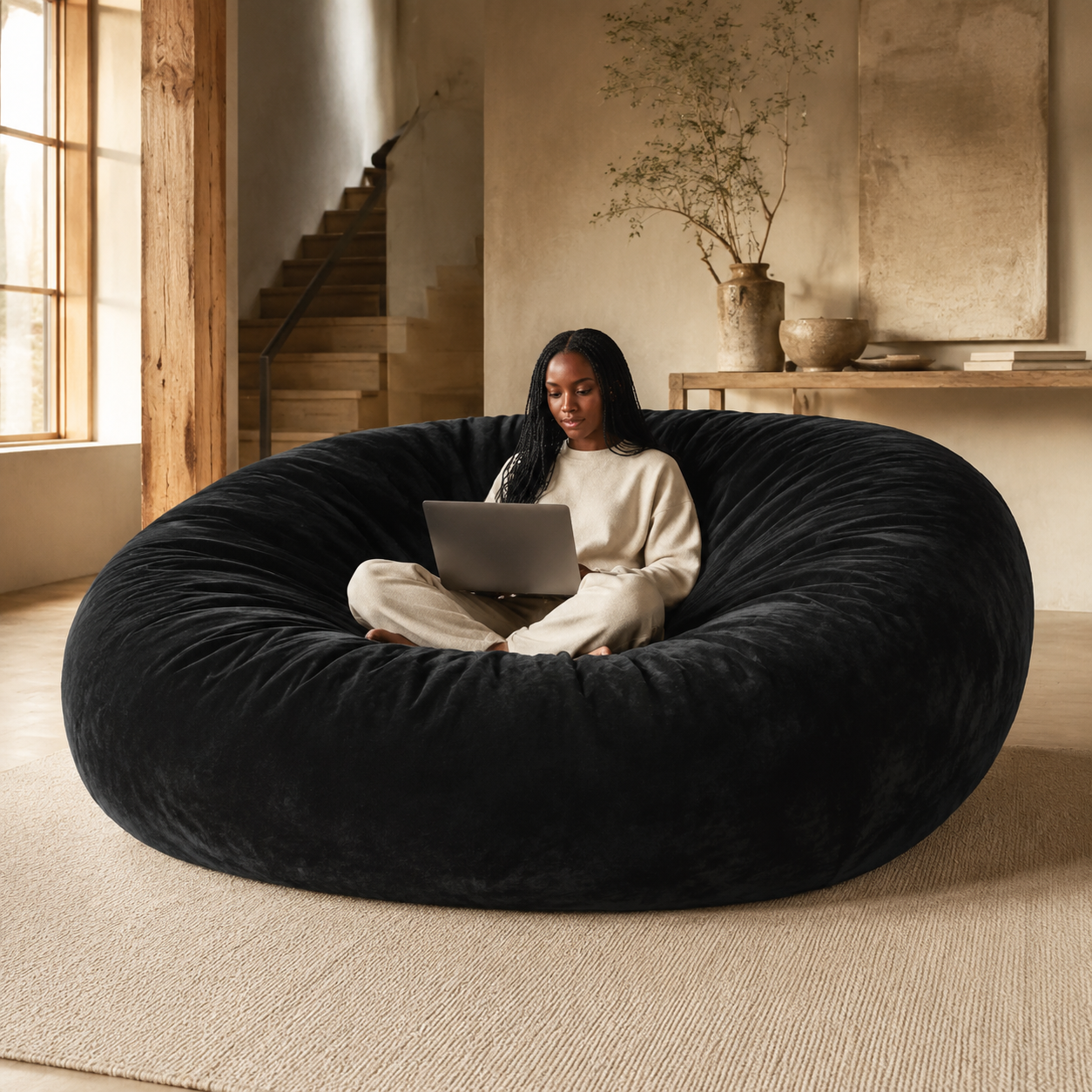 Ovelle HavenNest 7FT Bean Bag Lounger