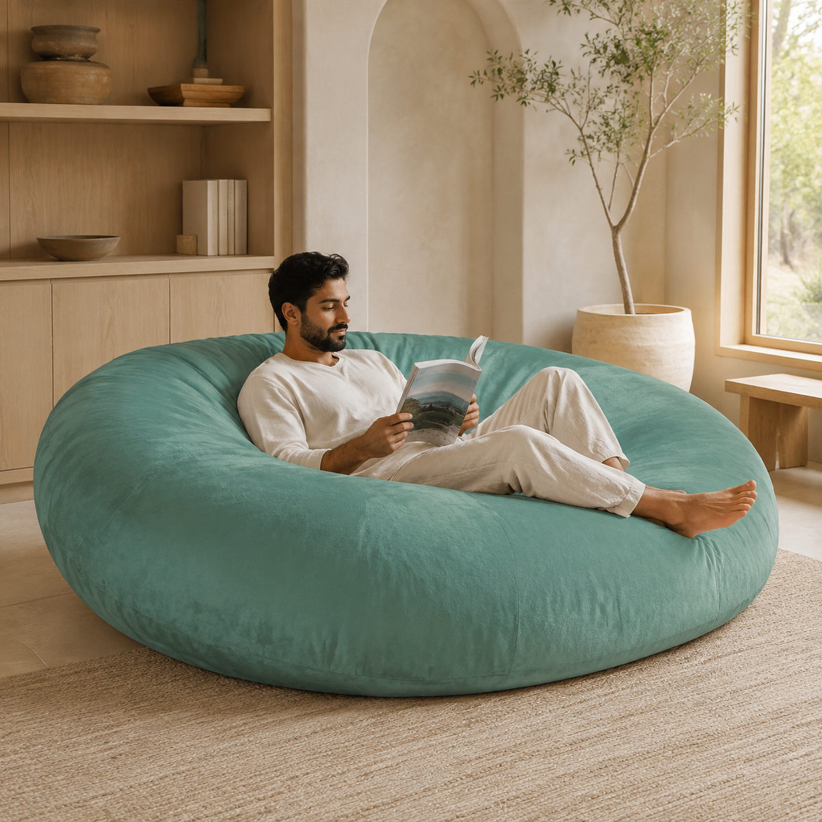 Ovelle HavenNest 7FT Bean Bag Lounger