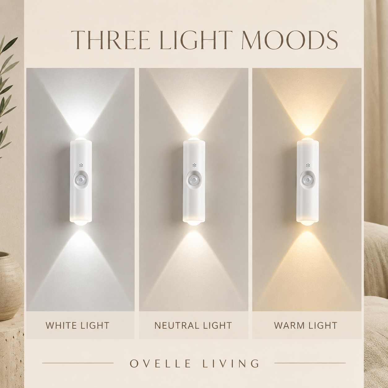 Ovelle LumaGuide™ Motion Sensor Wall Light