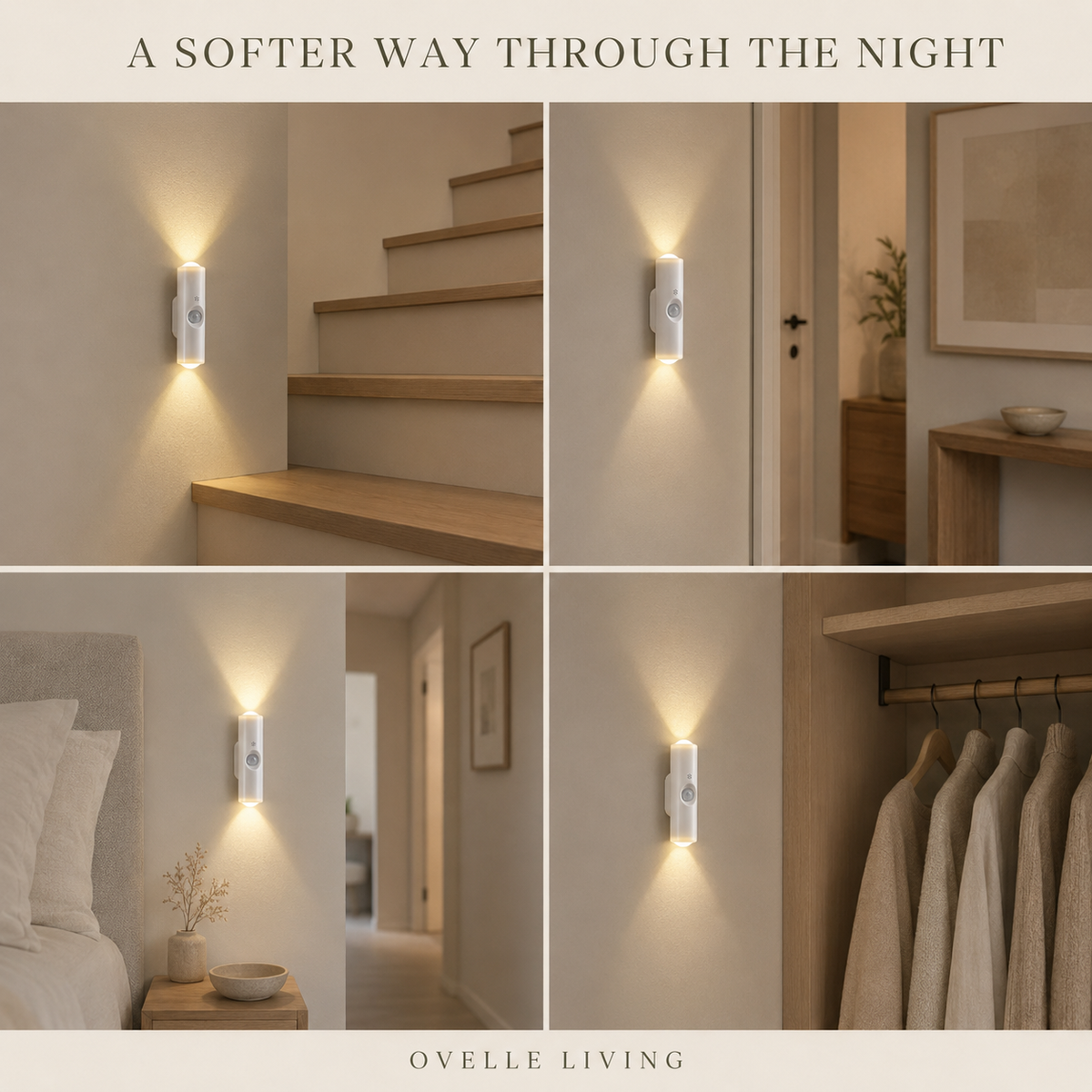 Ovelle LumaGuide™ Motion Sensor Wall Light