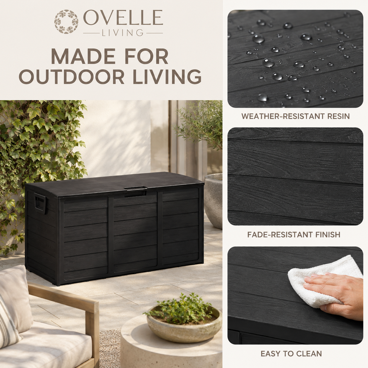 Ovelle PatioVault™ Outdoor Storage Box.