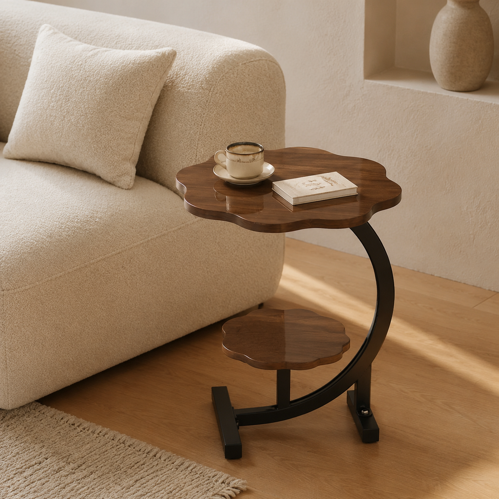 Ovelle PetalArc Two-Tier Accent Table
