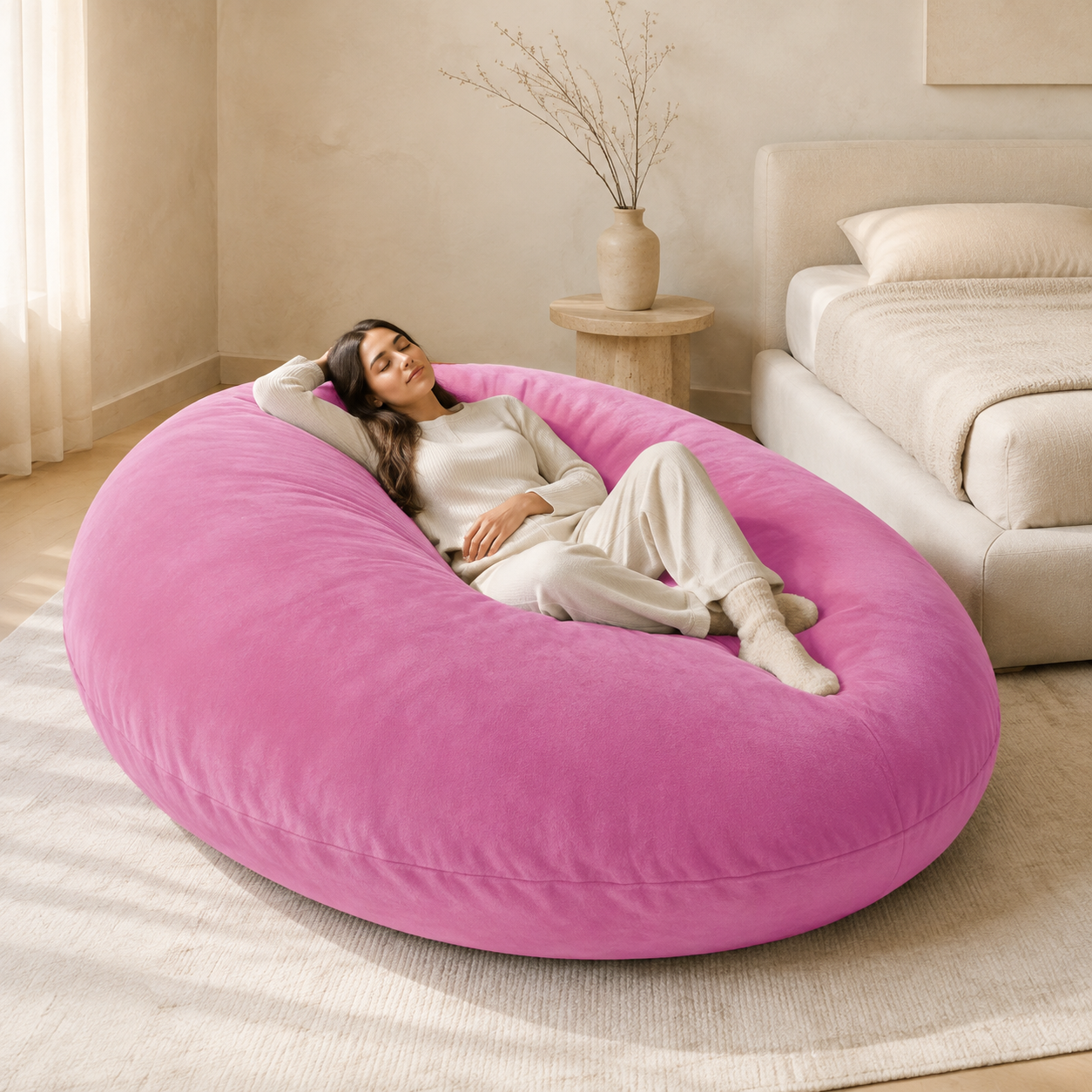 Ovelle HavenNest 7FT Bean Bag Lounger
